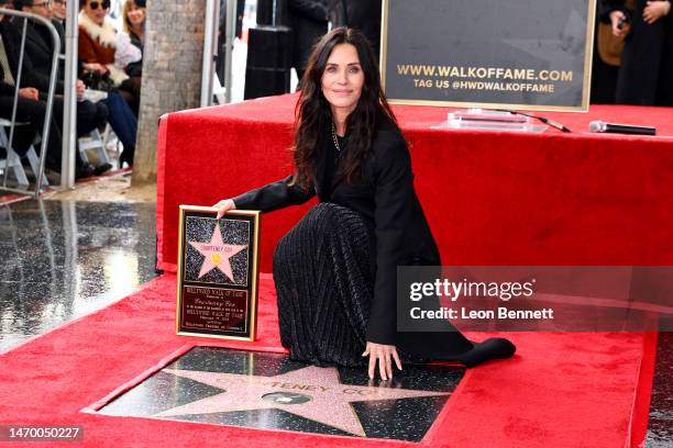 Courteney Cox attends her Hollywood Walk of Fame Star Ceremony on February 27, 2023 in Hollywood, California.