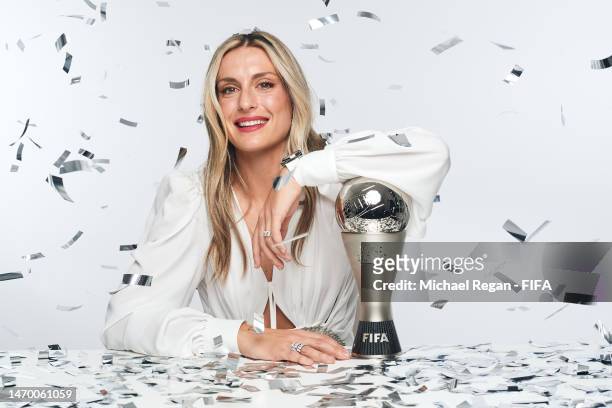 Alexi Putellas poses for a portrait after winning the Best FIFA Women's Player 2022 award at The Best FIFA Football Awards 2022 on February 27, 2023...