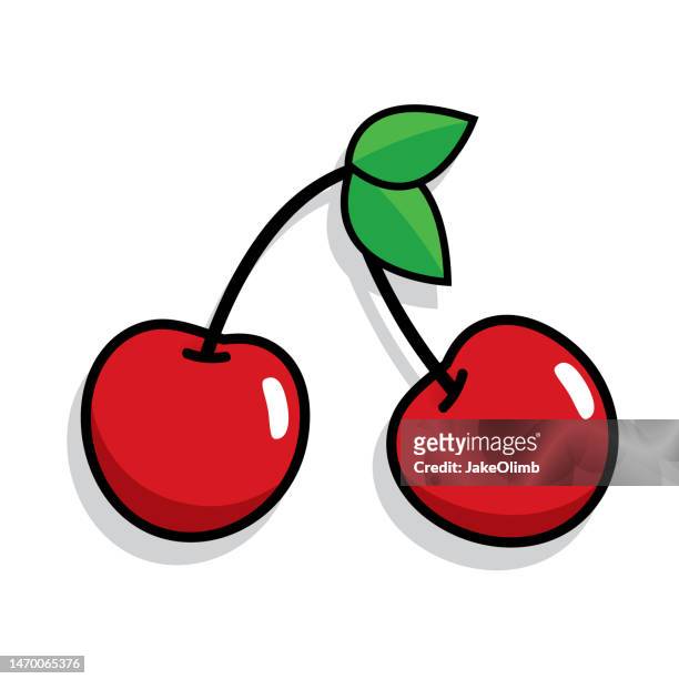 cherry doodle 6 - cherries stock illustrations