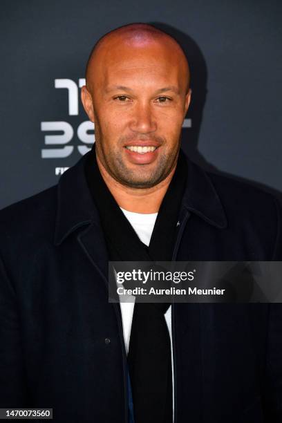 Mikael Silvestre poses for a photo on the Green Carpet ahead of The Best FIFA Football Awards 2022 on February 27, 2023 in Paris, France.