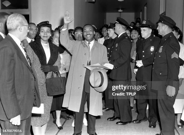 American author, activist, and civil rights leader Coretta Scott King and husband, American Baptist minister and activist Martin Luther King Jr. Walk...