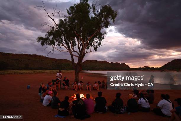 Cultural visit to the Claypans during the 2023 National Indigenous Championships on February 26, 2023 in Alice Springs, Australia.