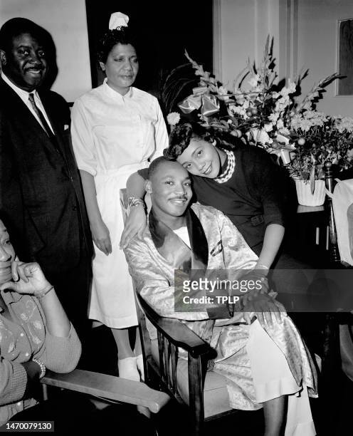 Alberta Williams King , mother of MLK, American civil rights activist and Baptist minister Reverend Ralph Abernathy, nurse Louise Stone, and American...