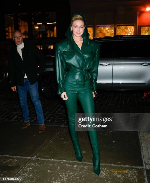 Gigi Hadid is seen on February 27, 2023 in New York City.