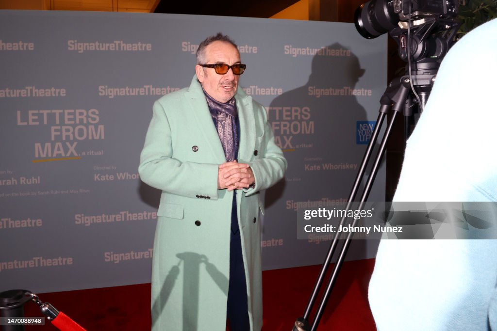 Elvis Costello attends the Premiere of Sarah Ruhl's