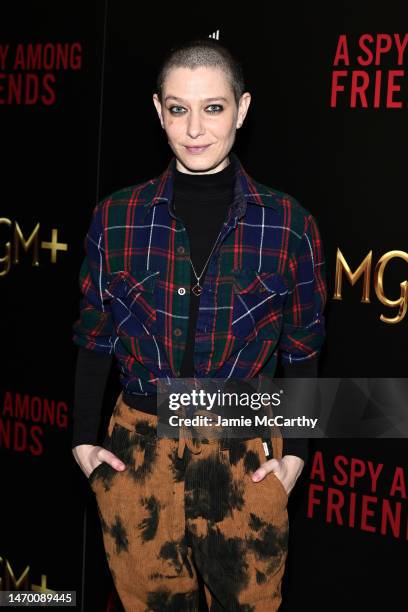 Asia Kate Dillon attends MGM+'s "A Spy Among Friends" New York Premiere at Crosby Street Hotel on February 27, 2023 in New York City.