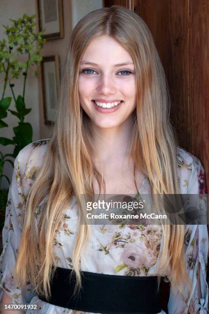 Actress Grace Van Dien, daughter of actor Casper Van Dien and great-granddaughter of actor Robert Mitchum poses for a photo at home on September 23,...