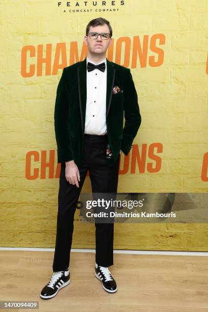 Bradley Edens attends the premiere of "Champions" at AMC Lincoln Square Theater on February 27, 2023 in New York City.