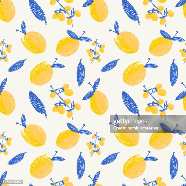 zitronen-muster - lemon pattern stock-grafiken, -clipart, -cartoons und -symbole