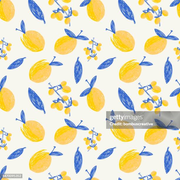 lemon pattern - watermelon background stock illustrations