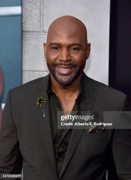 Karamo Brown attends the Los Angeles Premiere of "CREED III" at TCL Chinese Theatre on February 27, 2023 in Hollywood, California.