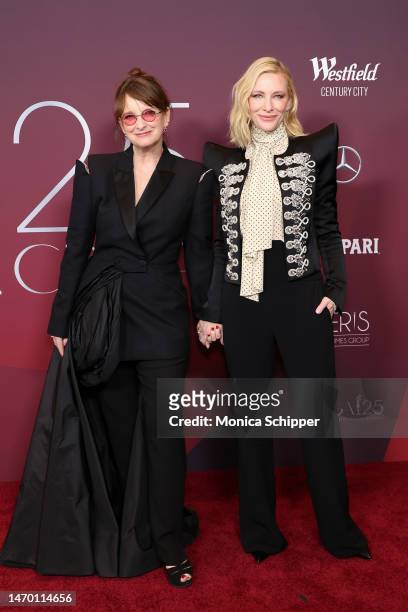 Bina Daigeler and Cate Blanchett attend the 25th Annual Costume Designers Guild Awards at Fairmont Century Plaza on February 27, 2023 in Los Angeles,...