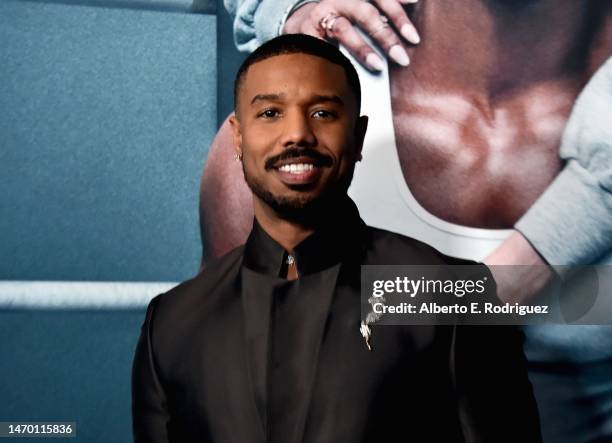 Michael B. Jordan attends the Los Angeles Premiere of "CREED III" at TCL Chinese Theatre on February 27, 2023 in Hollywood, California.