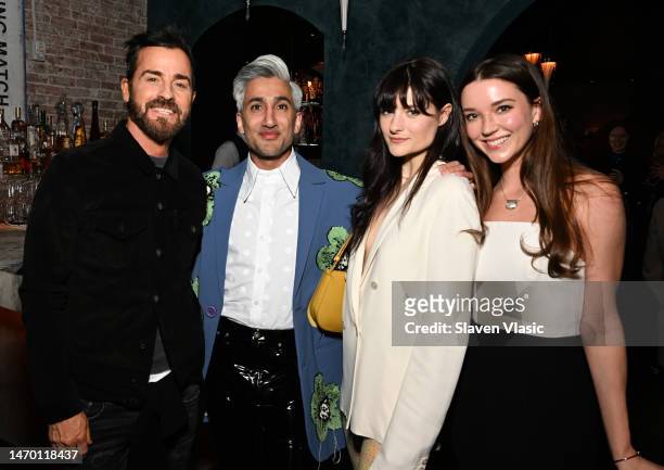 Justin Theroux, Tan France, Louisa Jacobson and Nicole Brydon Bloom attend the Netflix’s “Next In Fashion” Tastemaker Event at Zero Bond on February...