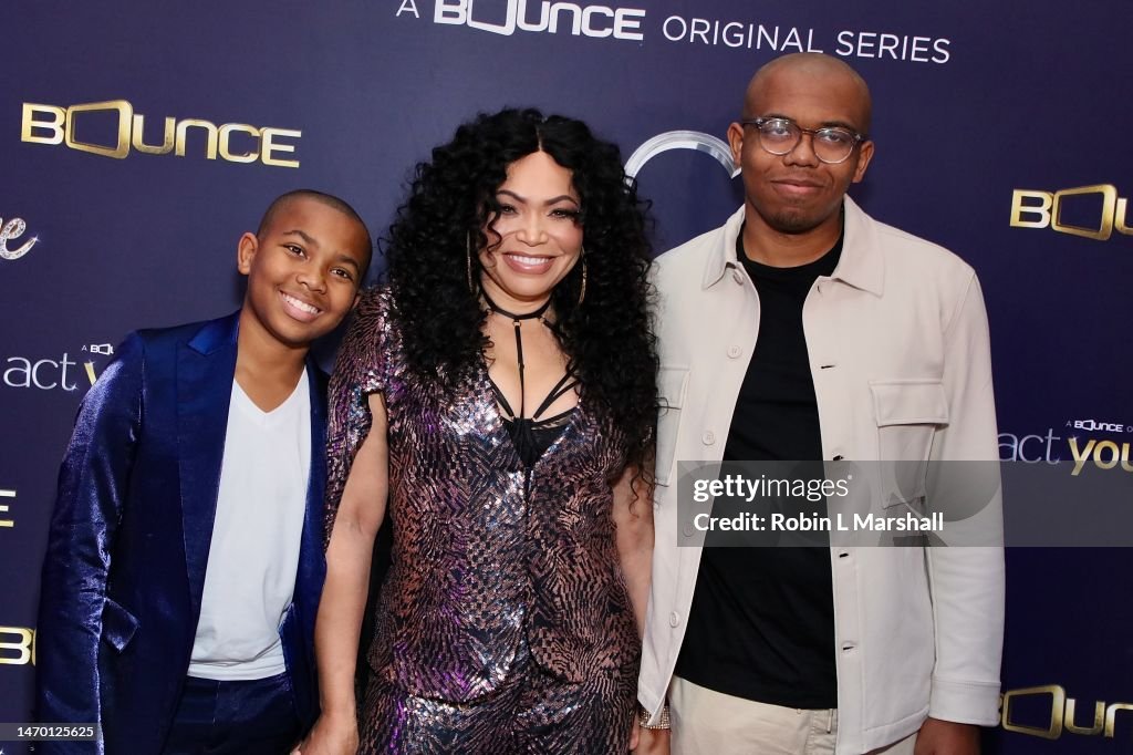 Tisha Campbell and children Ezekiel Czar Martin and Xen Martin attend