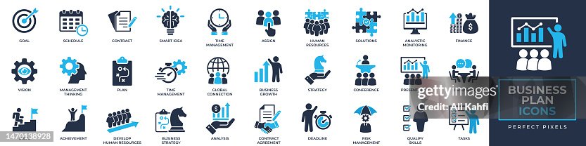 Conjunto de ícones do plano de negócios. Contendo cronograma, plano, prazo, tarefa, análise, etapa, realização e coleção de ícones mais sólidos. Ilustração vetorial. Para design de sites, logotipo, aplicativo, modelo, interface do usuário, etc. Conjunto de ícones do plano de negócios. Contendo cronograma, plano, prazo, tarefa, análise, etapa, realização e coleção de ícones mais sólidos. Ilustração vetorial. Para design de sites, logotipo, aplicativo, modelo, interface do usuário, etc.