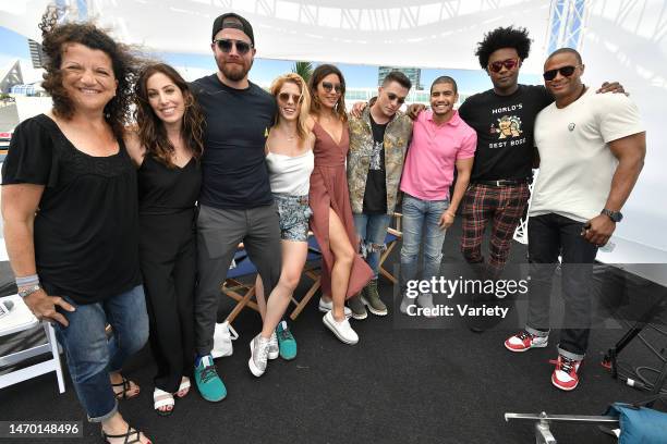 Debra Birnbaum, Beth Schwartz, Stephen Amell, Emily Bett Rickards, Juliana Harkavy, Colton Haynes, Rick Gonzalez, Echo Kellum and David Ramsey