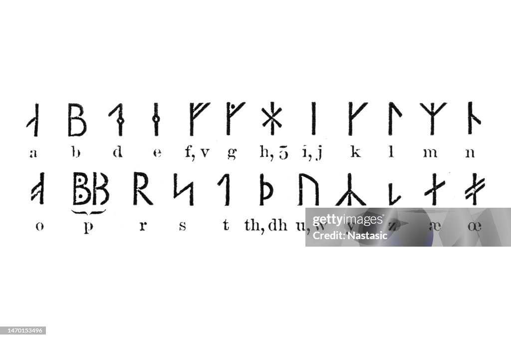 Dotted R Rune The Most Recent Norse Runic Alphabet With Dotted Runes High-Res Vector ...
