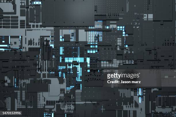 3d rendering circuit board - hud interfaz de usuario gráfica fotografías e imágenes de stock