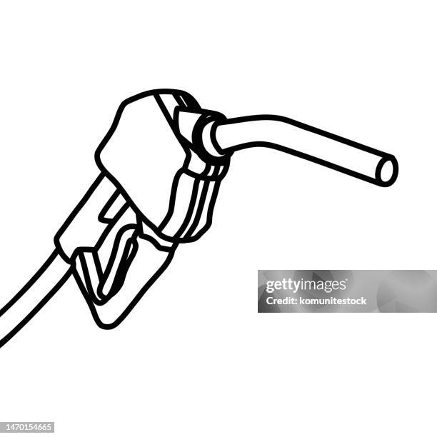 gas station doodle icon. hand drawn symbol vector - fuel pump stock illustrations