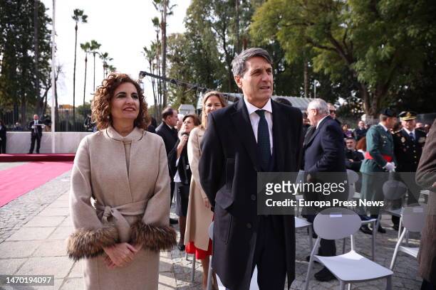 The deputy secretary general of the PSOE and Minister of Finance, Maria Jesus Montero with the government delegate in Andalusia The government...