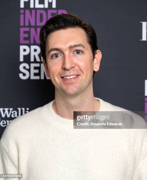 Actor Nicholas Braun attends the Film Independent Live Read of “Triangle Of Sadness” at the Wallis Annenberg Center for the Performing Arts on...