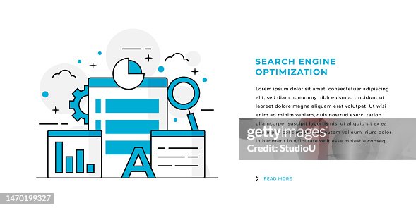 Search Engine Optimization Concept Web Banner Design Search Engine Optimization Concept Web Banner Design