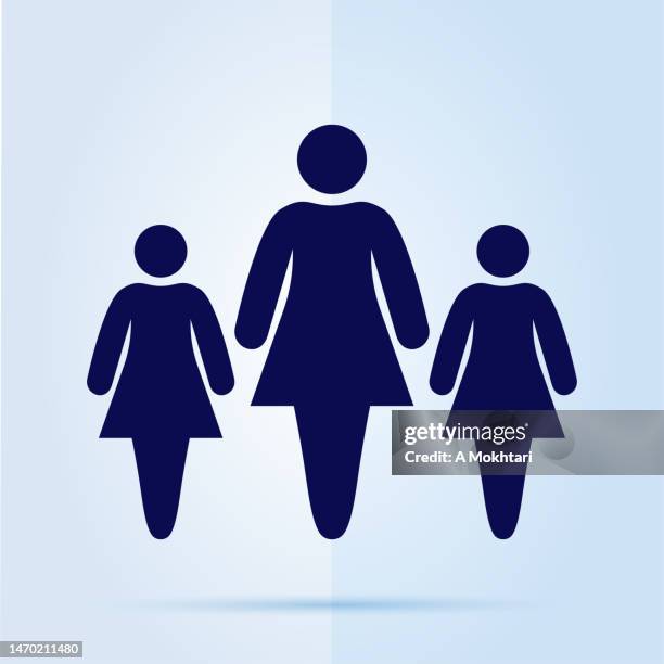 woman leader icon on blue background. - bathroom organization stock illustrations