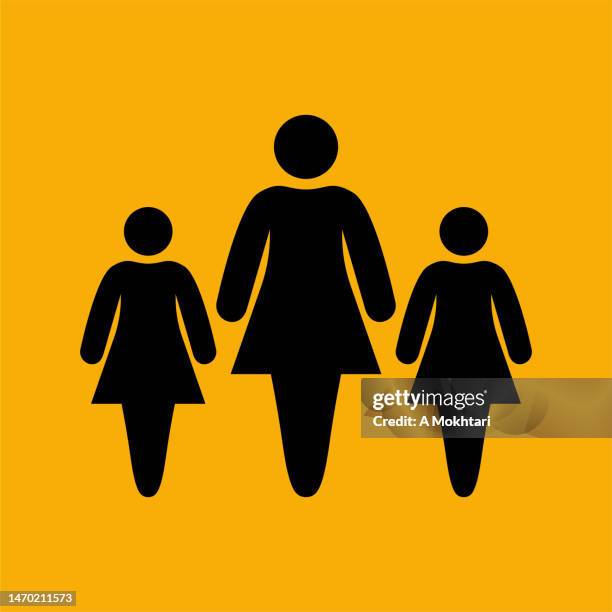 woman leader icon on yellow background. - bathroom organization stock illustrations
