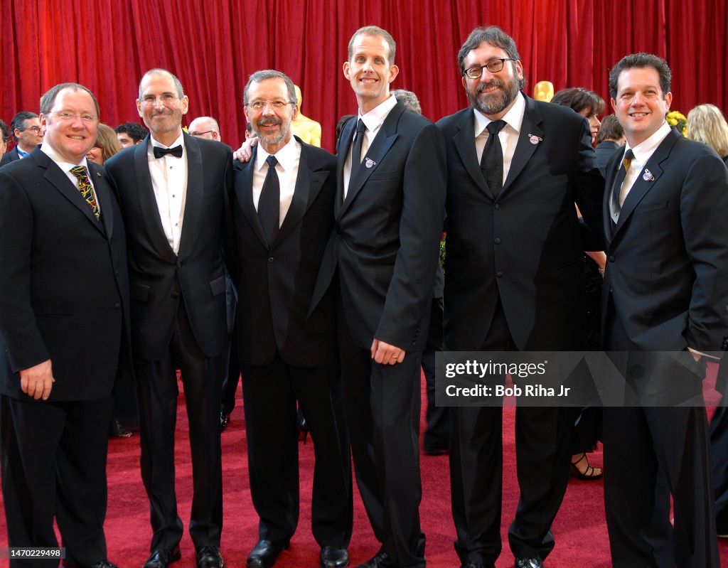 John Lasseter and Steve Jobs at Academy Awards