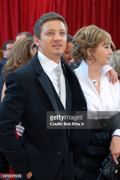 Actor Jeremy Renner and his mother, Valerie Cearley, arrive at the Kodak Theater during the 82nd Academy Awards, March 7, 2010 in Hollywood section...