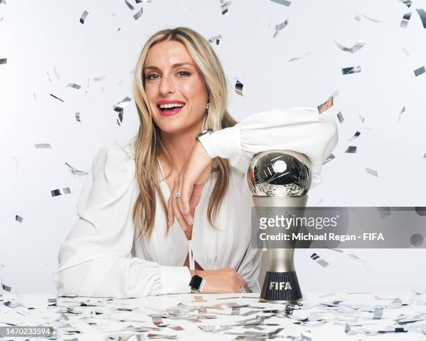 Alexi Putellas poses for a portrait after winning the Best FIFA Women's Player 2022 award at The Best FIFA Football Awards 2022 on February 27, 2023...