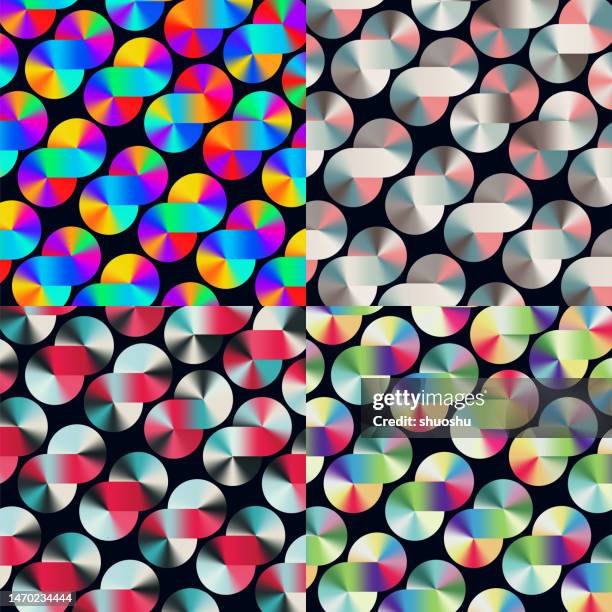 colors vector illustration radial neon bright gradient turning rays pattern - rainbow glitter background stock illustrations