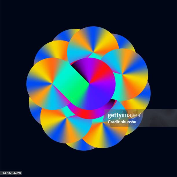 colors vector illustration radial neon bright gradient turning rays pattern - rainbow glitter background stock illustrations