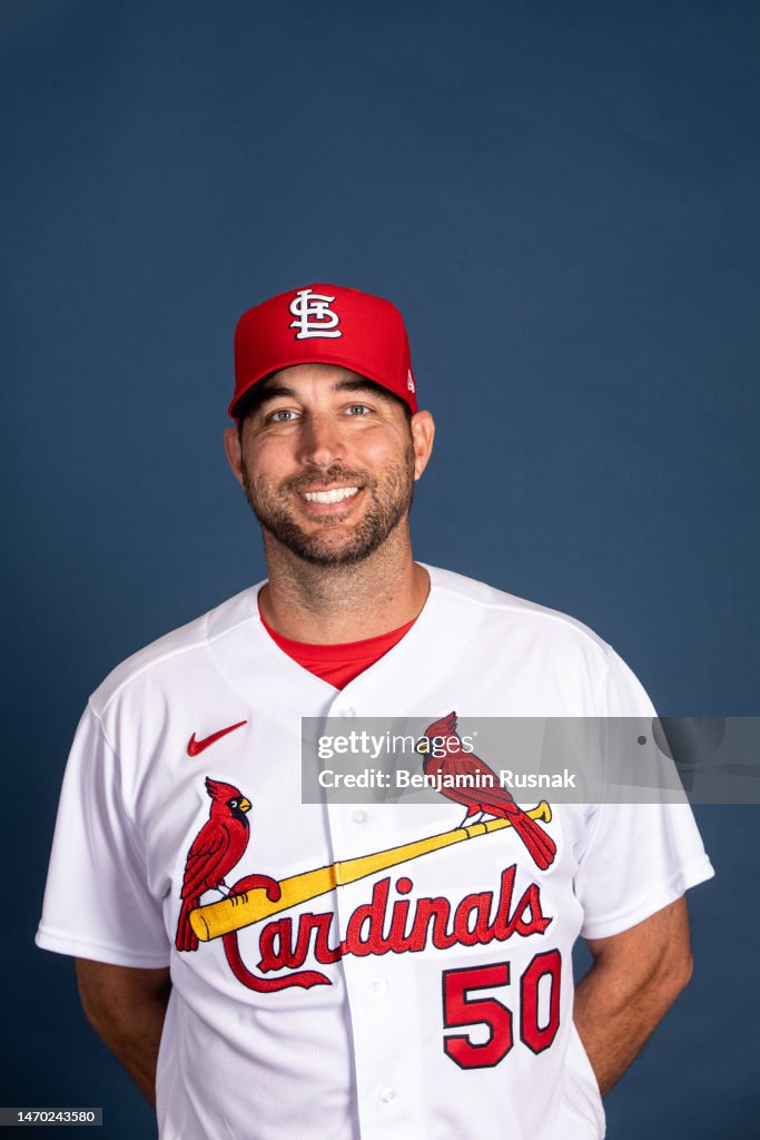 Rustins Cardinal Adam Wainwright of the St. Louis Cardinals poses for a portrait... News ...