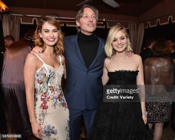 Lily James, Burr Steers and Bella Heathcote