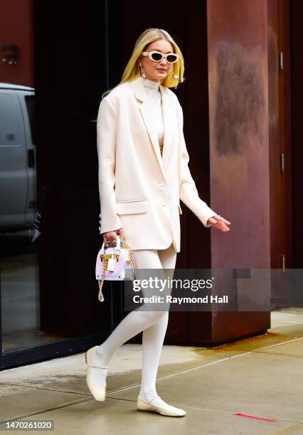 Model Gigi Hadid is seen on February 28, 2023 in New York City.