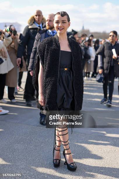 Maisie Williams attends the Christian Dior Womenswear Fall Winter 2023-2024 show as part of Paris Fashion Week on February 28, 2023 in Paris, France.