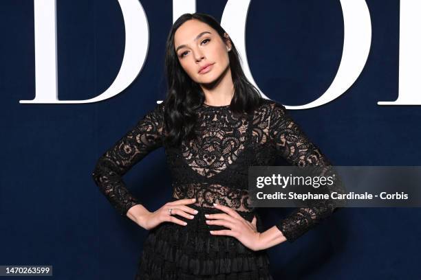 Gal Gadot attends the Christian Dior Womenswear Fall Winter 2023-2024 show as part of Paris Fashion Week on February 28, 2023 in Paris, France.