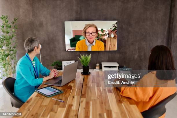 online job interview - zoom interview stock pictures, royalty-free photos & images