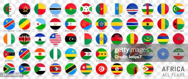 ilustraciones, imágenes clip art, dibujos animados e iconos de stock de banderas de áfrica en fondo transparente - colección completa de vectores - kenyan flag