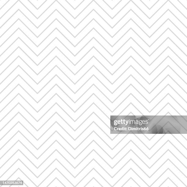 seamless geometric pattern with editable stroke - chevron pattern stock illustrations