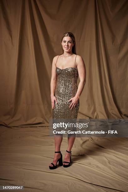 Mary Earps poses for a portrait ahead of The Best FIFA Football Awards 2022 on February 27, 2023 in Paris, France.