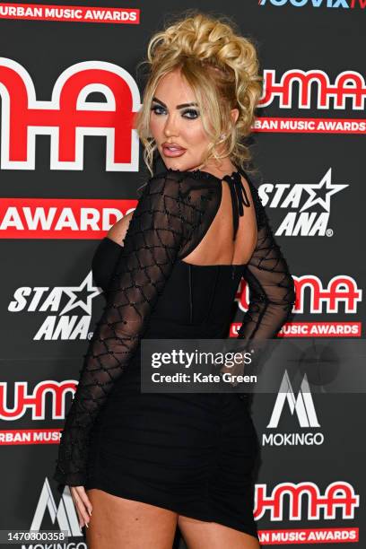 Aisleyne Horgan-Wallace attends the Urban Music Awards 2023 at Porchester Hall on February 28, 2023 in London, England.