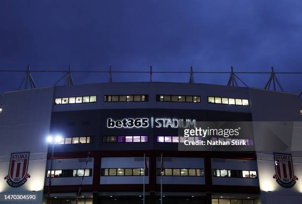 General view of the outside of the stadium prior to the Emirates FA Cup Fifth Round match between Stoke City and Brighton and Hove Albion at Bet365...