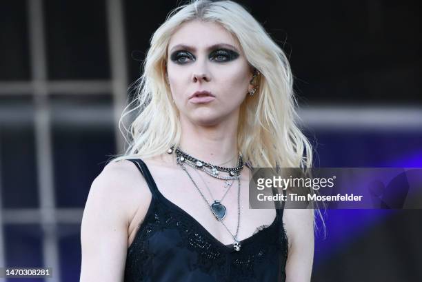 Taylor Momsen of The Pretty Reckless performs during the 2023 Innings Festival at Tempe Beach Park on February 25, 2023 in Tempe, Arizona.