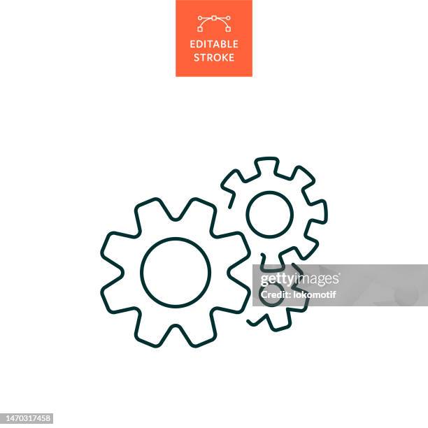 stockillustraties, clipart, cartoons en iconen met gearshift adjustment line icon with editable stroke. the icon is suitable for web design, mobile apps, ui, ux, and gui design. - gear mechanism