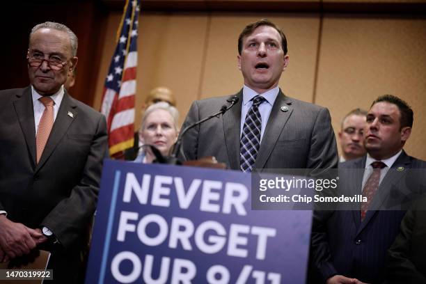 Rep. Daniel Goldman calls for additional federal funding for people who were sickened by their exposure to toxins following the 9/11 terror attacks...