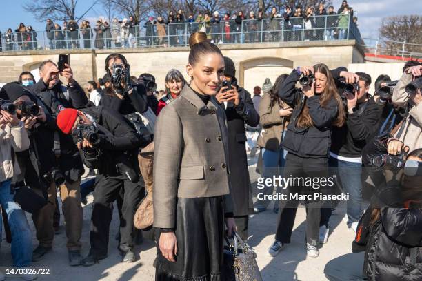 Olivia Palermo attends the Christian Dior Womenswear Fall Winter 2023-2024 show as part of Paris Fashion Week on February 28, 2023 in Paris, France.