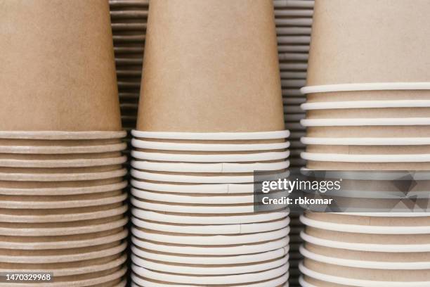 disposable biodegradable cardboard cups - coffee cup disposable stock pictures, royalty-free photos & images